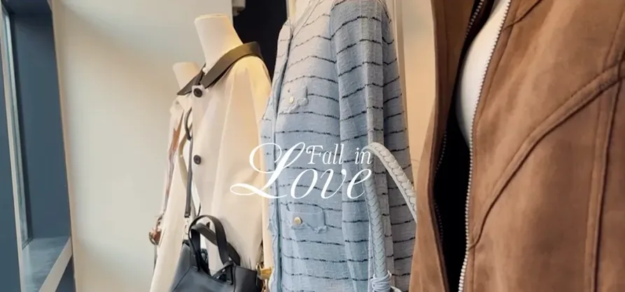 “Fall in Love” - clothing on display in a Mirra Masa reel